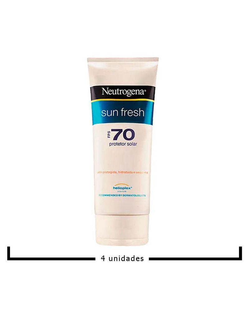 Neutrogena kit - protetor solar fps70 neutrogena sun fresh x4