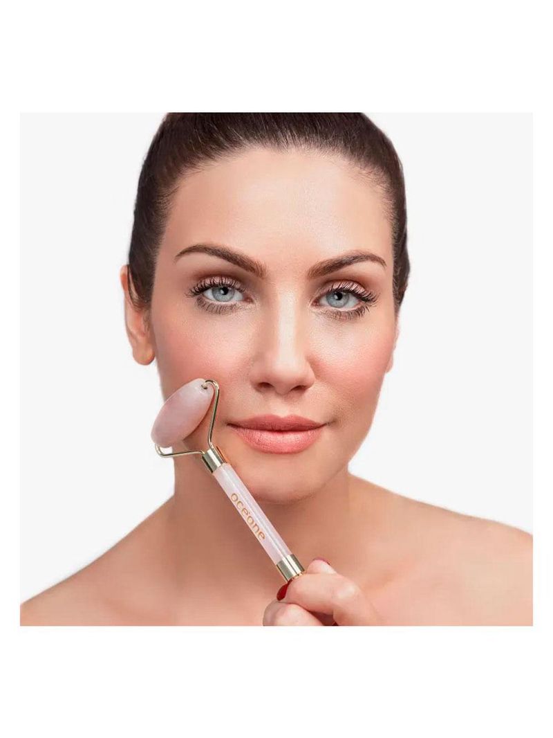Océane quartz roller & gua sha set kit – 1 rolo massageador + 1 pedra esculpida