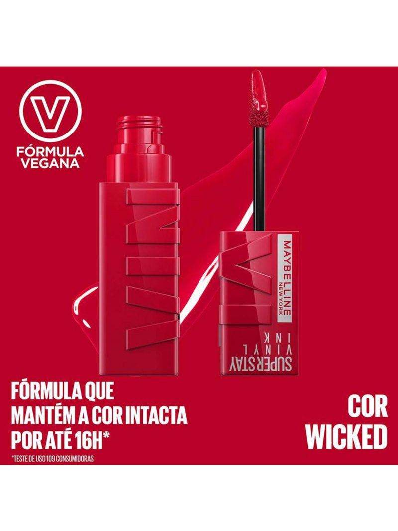 Batom líquido maybelline ny super stay vinyl ink 4,2ml