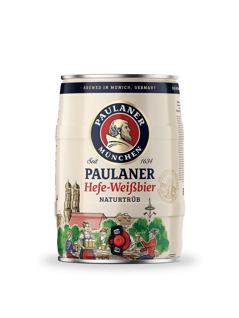 Cerveja alemã paulaner weissbier barril 5l