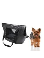 Bolsa Mochila Pet Cachorro Preta Gato Dobravel Viagem Passeio Carro Sacola Alca Ombro
