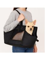 Bolsa Mochila Pet Cachorro Preta Gato Dobravel Viagem Passeio Carro Sacola Alca Ombro