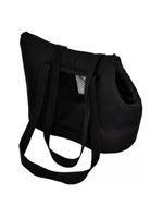 Bolsa Mochila Pet Cachorro Preta Gato Dobravel Viagem Passeio Carro Sacola Alca Ombro