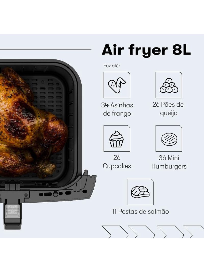 Fritadeira Air Fryer Itatiaia 8L 127V