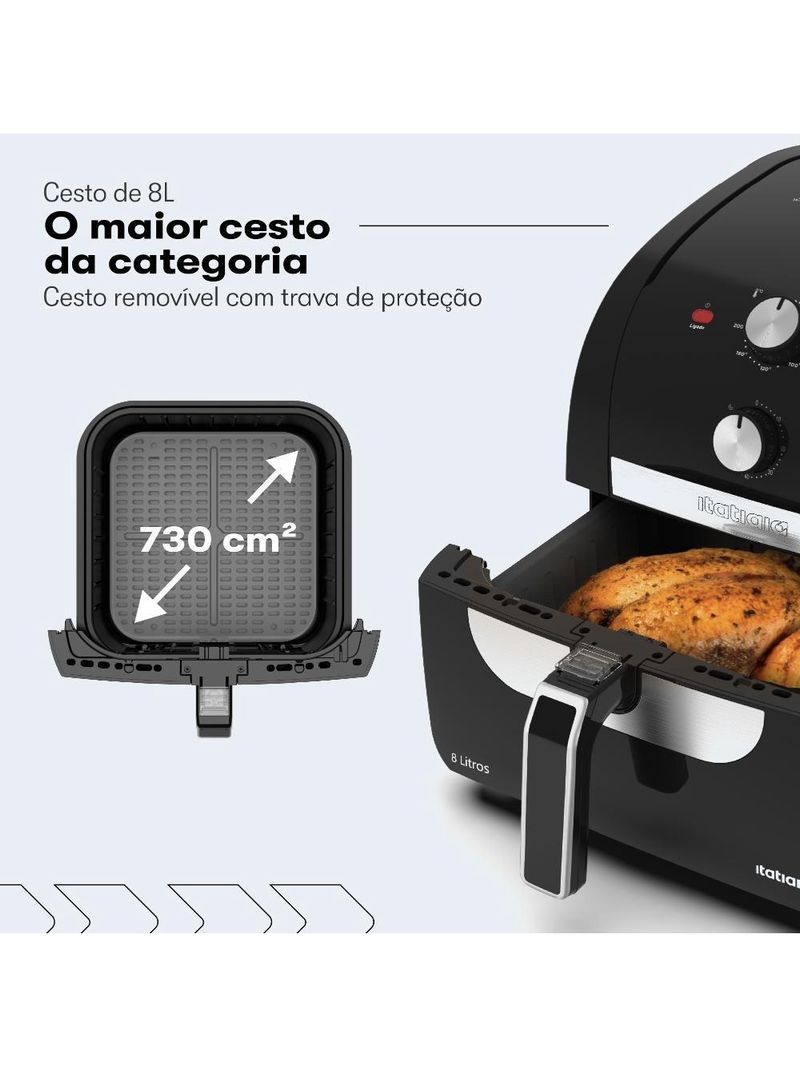 Fritadeira Air Fryer Itatiaia 8L 127V