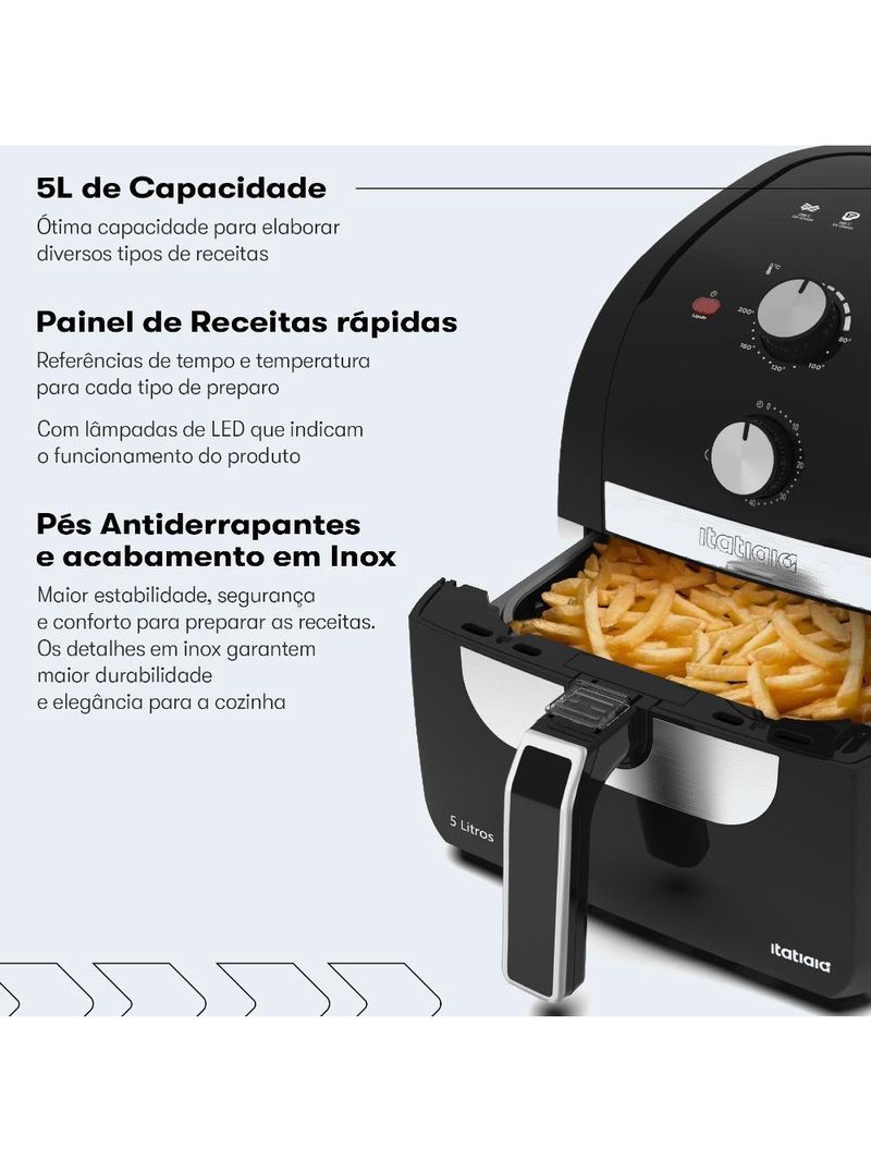 Fritadeira Air Fryer Itatiaia 5l 127v