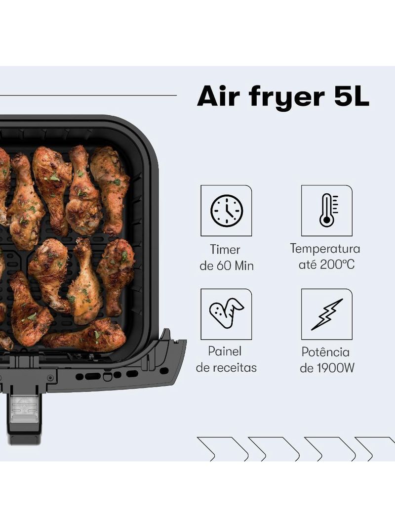 Fritadeira Air Fryer Itatiaia 5l 127v