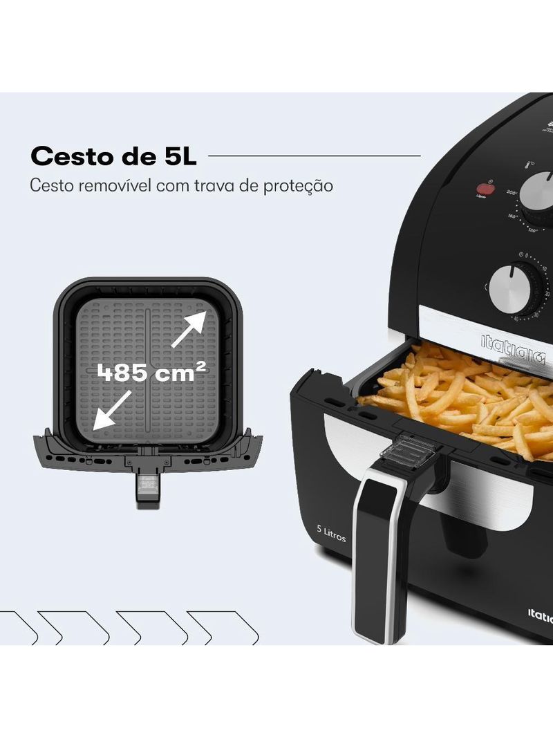 Fritadeira Air Fryer Itatiaia 5l 127v