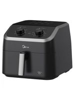 Fritadeira Elétrica Air Fryer Midea Widemax 1900W 8,5L Preta/inox 110V
