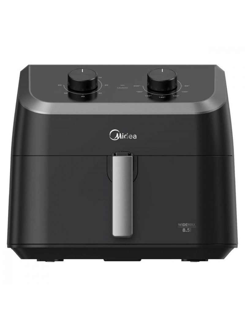 Fritadeira Elétrica Air Fryer Midea Widemax 1900W 8,5L Preta/inox 220V
