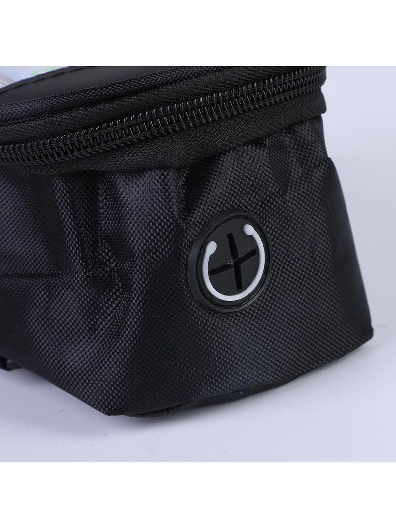 Bolsa Case Porta Celular Suporte De Guidao Tela Touch Compacto Com Ziper Saida De Fone De Ouvido Ciclistas Cinza