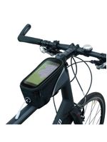 Bolsa Case Porta Celular Suporte De Guidao Tela Touch Compacto Com Ziper Saida De Fone De Ouvido Ciclistas Cinza