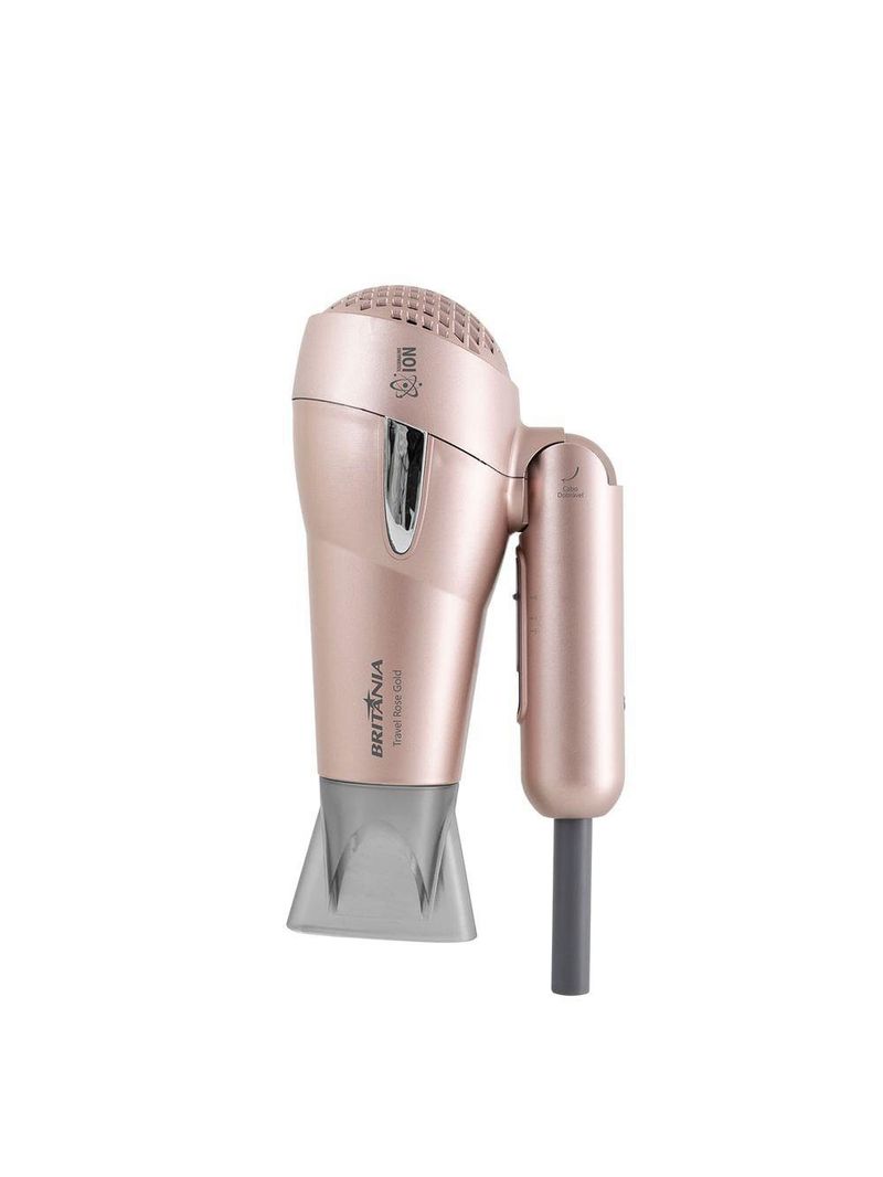 Kit Britânia Travel Rose Gold Secador e Prancha Bivolt