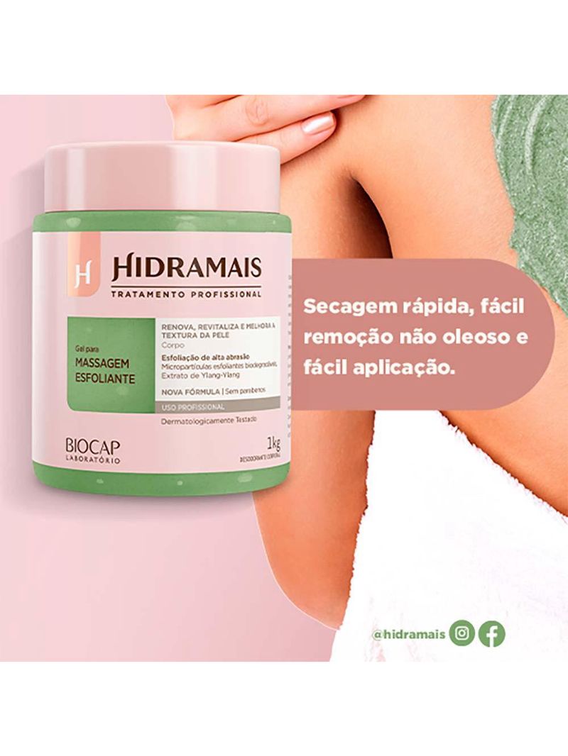 Gel corporal esfoliante suave hidramais