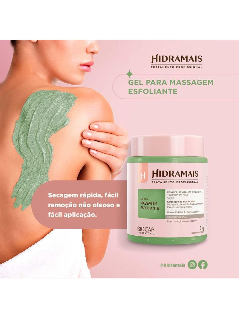 Gel corporal esfoliante suave hidramais