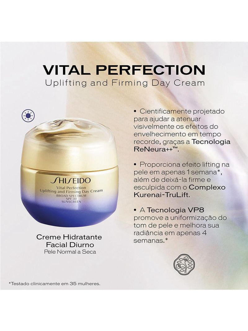 Creme hidratante shiseido vital perfection uplifting and firming day cream fps30