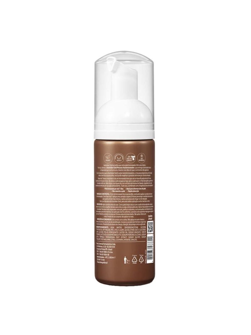 Mousse autobronzeador australian gold kakadu bronzer