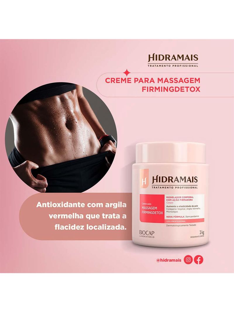 Creme de massagem hidramais firmingdetox