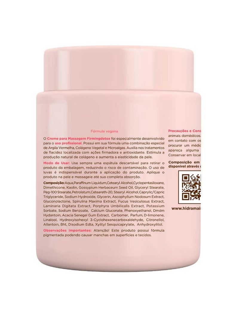Creme de massagem hidramais firmingdetox