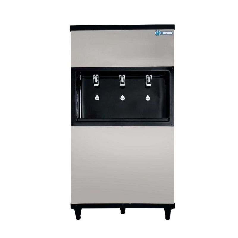 Bebedouro Industrial Coluna Knox 100L Uniq 2 Torneias Geladas 1 Torneira Natural Inox 220V (KX10-D NG 3T UNIQ)