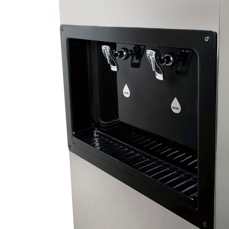 Bebedouro Industrial Coluna Knox 25L Uniq 1 Torneira Gelada 1 Torneira Natural Inox 127V (KX02-C NG 2T UNIQ)