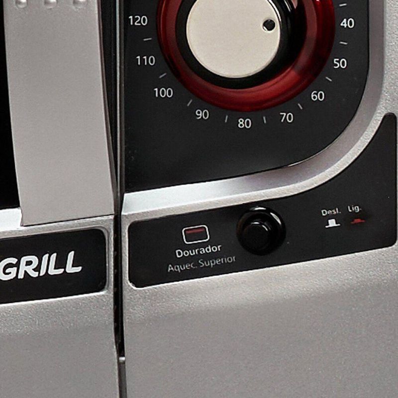 Forno Elétrico de Bancada Fischer Gourmet Grill Autolimpante 44L 1750W Prata 220V