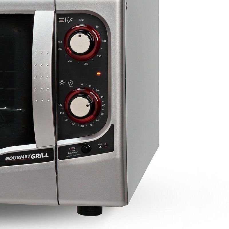 Forno Elétrico de Bancada Fischer Gourmet Grill Autolimpante 44L 1750W Prata 220V