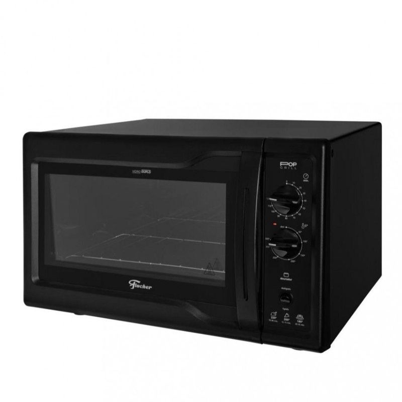 Forno Elétrico de Bancada Fischer Pop Grill 44L 1750W Easyclean Preto 110V