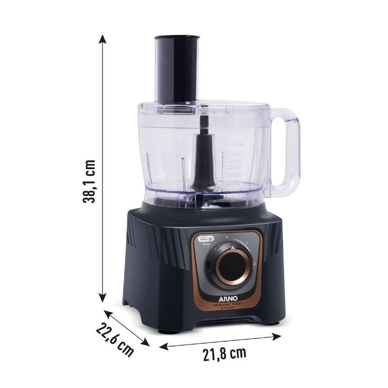 Multiprocessador Arno MP72 Preto 24 Funções 1000W 220V