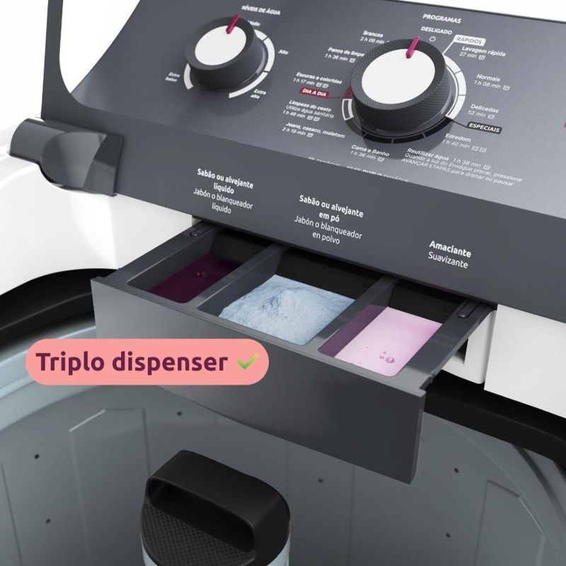 Máquina de Lavar Roupa Mueller MLA17 17kg Automática com Ultracentrifugação Branco 220V
