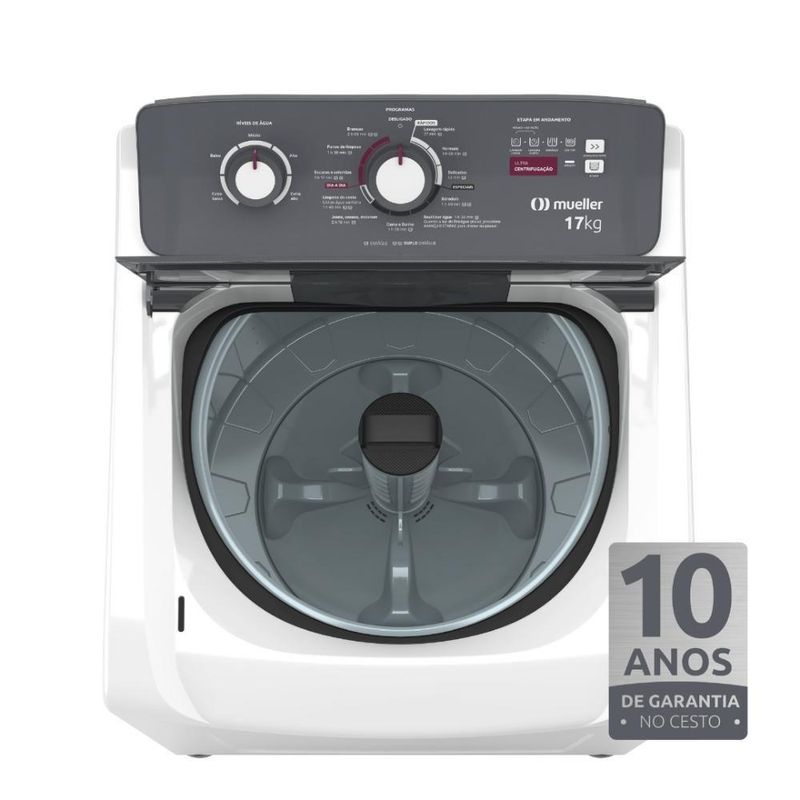 Máquina de Lavar Roupa Mueller MLA17 17kg Automática com Ultracentrifugação Branco 220V