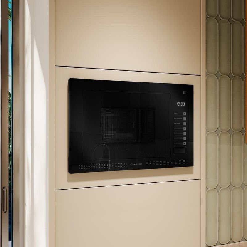 Micro-ondas de Embutir Mueller MME25K 25L 1450W com Painel Touch Preto 220V
