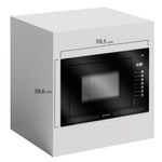 Micro-ondas de Embutir Mueller MME25K 25L 1450W com Painel Touch Preto 220V