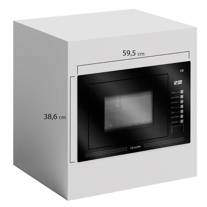 Micro-ondas de Embutir Mueller MME25K 25L 1450W com Painel Touch Preto 220V