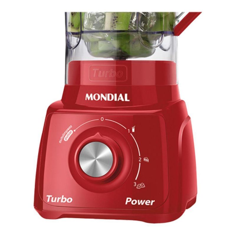 Liquidificador Mondial L99 Turbo Filtro 3v 500W 2,2L com Copo Dosador Vermelho 220V