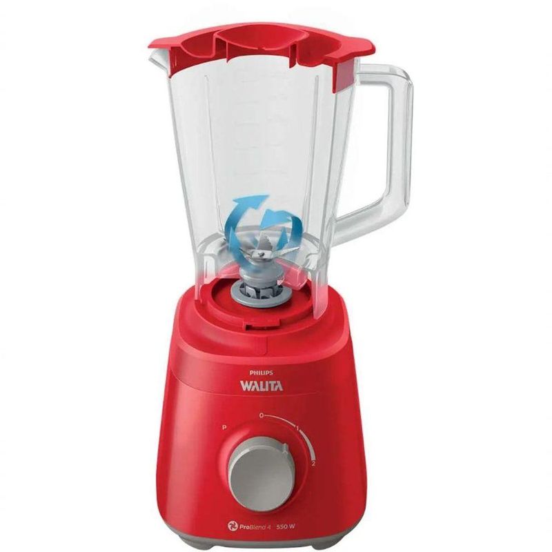 Liquidificador Philips Walita RI2110-40 Problend4 550W 2L 2 Velocidades Vermelho 220V