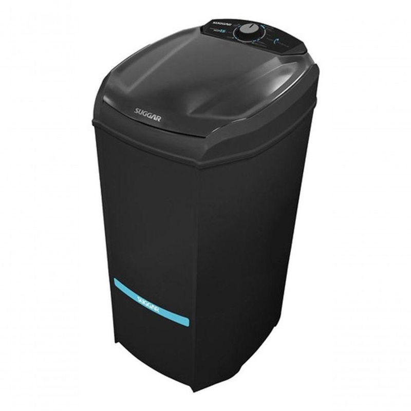Lavadora de Roupas Suggar Lavamax Eco 15kg Semiautomática Preto com Dispenser 110V