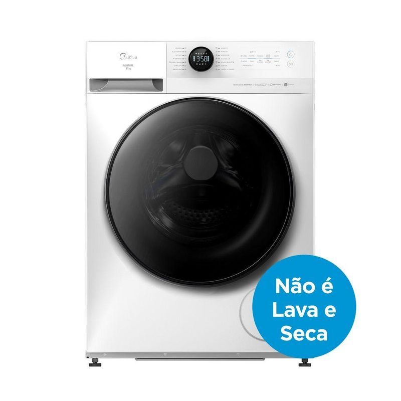 Máquina De Lavar Roupas Midea 11kg Slim Healthguard Wi-fi Conectada Smarthome Inverter Branca 220V