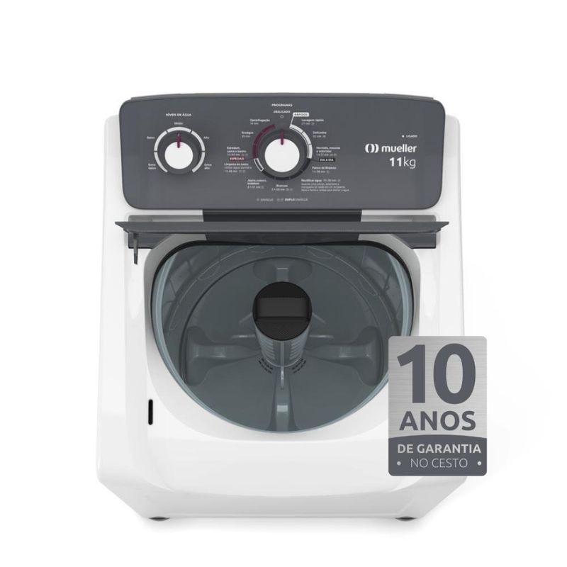 Lavadora de Roupas Mueller MLA11 11kg Automática com Dupla Centrifugação Branco 110V