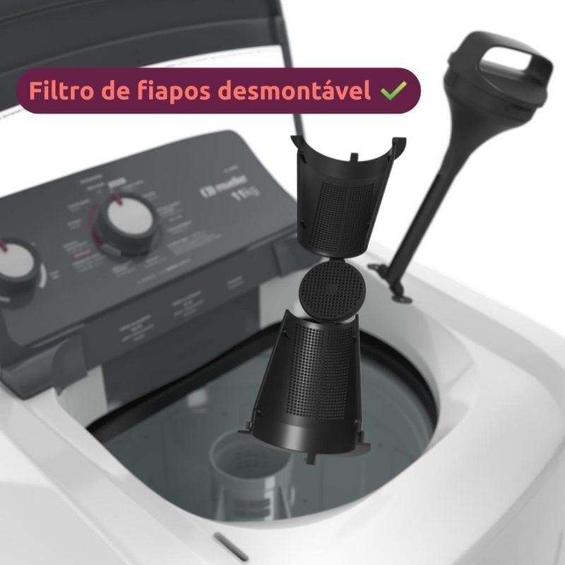 Lavadora de Roupas Mueller MLA11 11kg Automática com Dupla Centrifugação Branco 110V