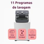 Lavadora de Roupas Mueller MLA11 11kg Automática com Dupla Centrifugação Branco 110V