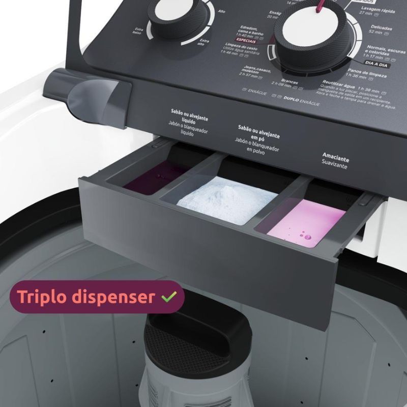 Lavadora de Roupas Mueller MLA11 11kg Automática com Dupla Centrifugação Branco 110V