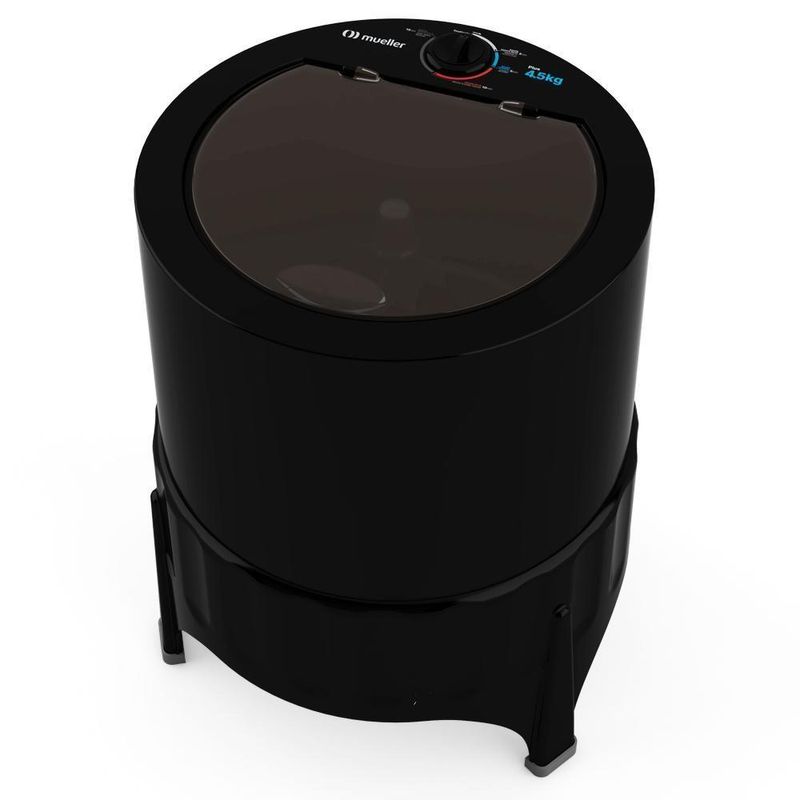 Lavadora de Roupas Mueller Plus 4,5kg Semiautomática Preta Abertura Superior 110V