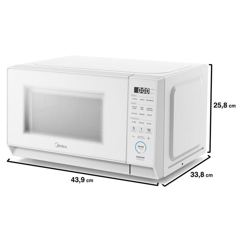 Micro-ondas Midea 20L Mastercook 6 Funções MHP20B2 Branco 220V