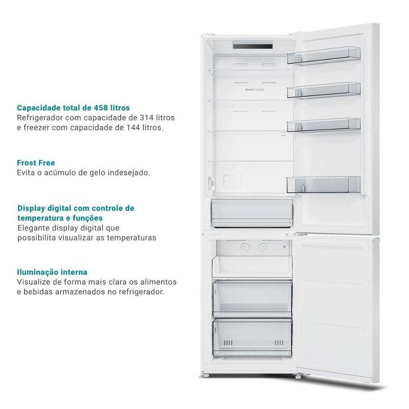 Geladeira Duplex Philco 458L Frost Free PRF45A Inox 110V