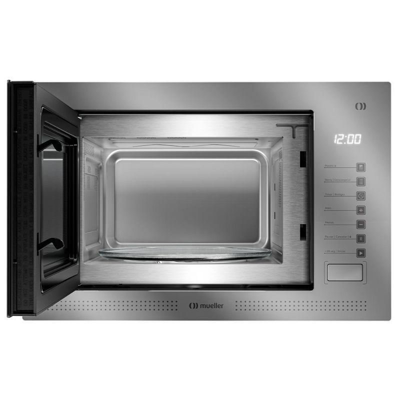 Micro-ondas de Embutir Mueller MME25K 25L 1450W Painel Digital Espelhado Cinza 110V