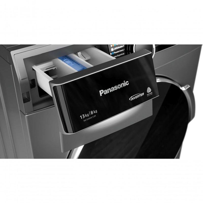 Lava e Seca Intuitive+ Panasonic 13kg/8kg Max Wash Função Vapor+ NA-S26MK1LBR 220V