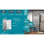Geladeira Duplex Philco 458L Frost Free Eco Inverter PRF45A Inox 220V