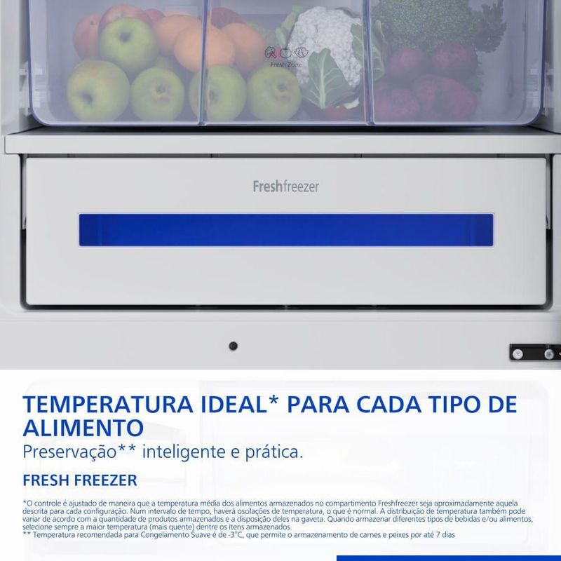 Geladeira Intuitive+ Panasonic BB71 Frost Free Inverter 511L Black Glass - NR-BB71GV7B NR-BB71GV7BB 220V