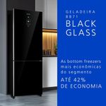 Geladeira Intuitive+ Panasonic BB71 Frost Free Inverter 511L Black Glass - NR-BB71GV7B NR-BB71GV7BB 220V